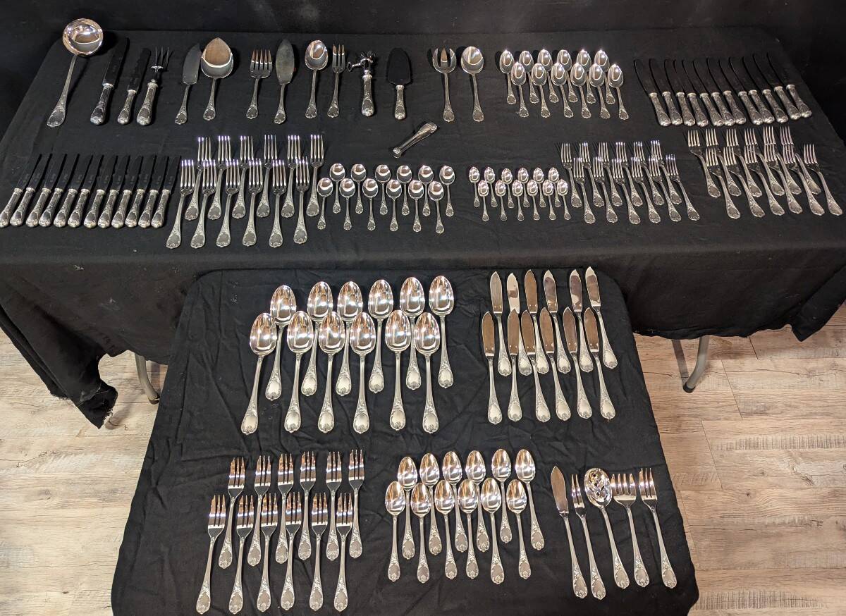 Christofle cutlery set – Marly model – 164 pieces – silver-plated metal