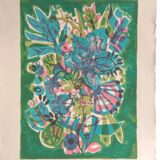 Bouquet Michèle Van Hout Le Beau Lithograph No. 123/175 Signed