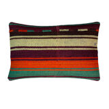 Vintage turkish kilim cushion cover, 30 x 50 cm