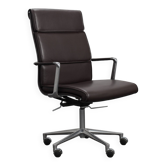 Une chaise de bureau en cuir par ICF, Italie, années 1990.