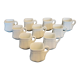 10 old porcelain cream jars