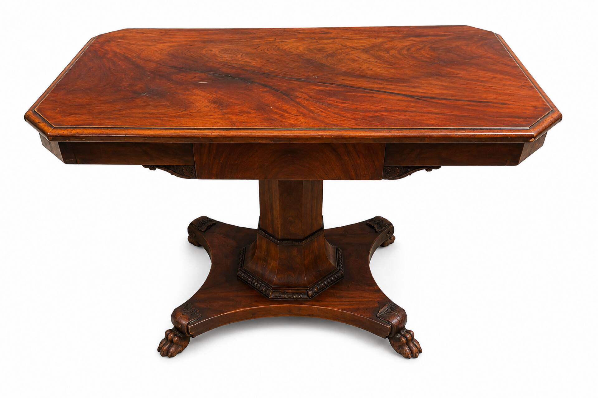 Table en Acajou avec moulure