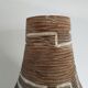 German ceramic vase with geometric patterns with white enamels