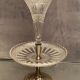 Centerpiece cup enhanced vase cornet crystal Val Saint Lambert late nineteenth