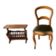 Vintage green velvet seat chair TBE