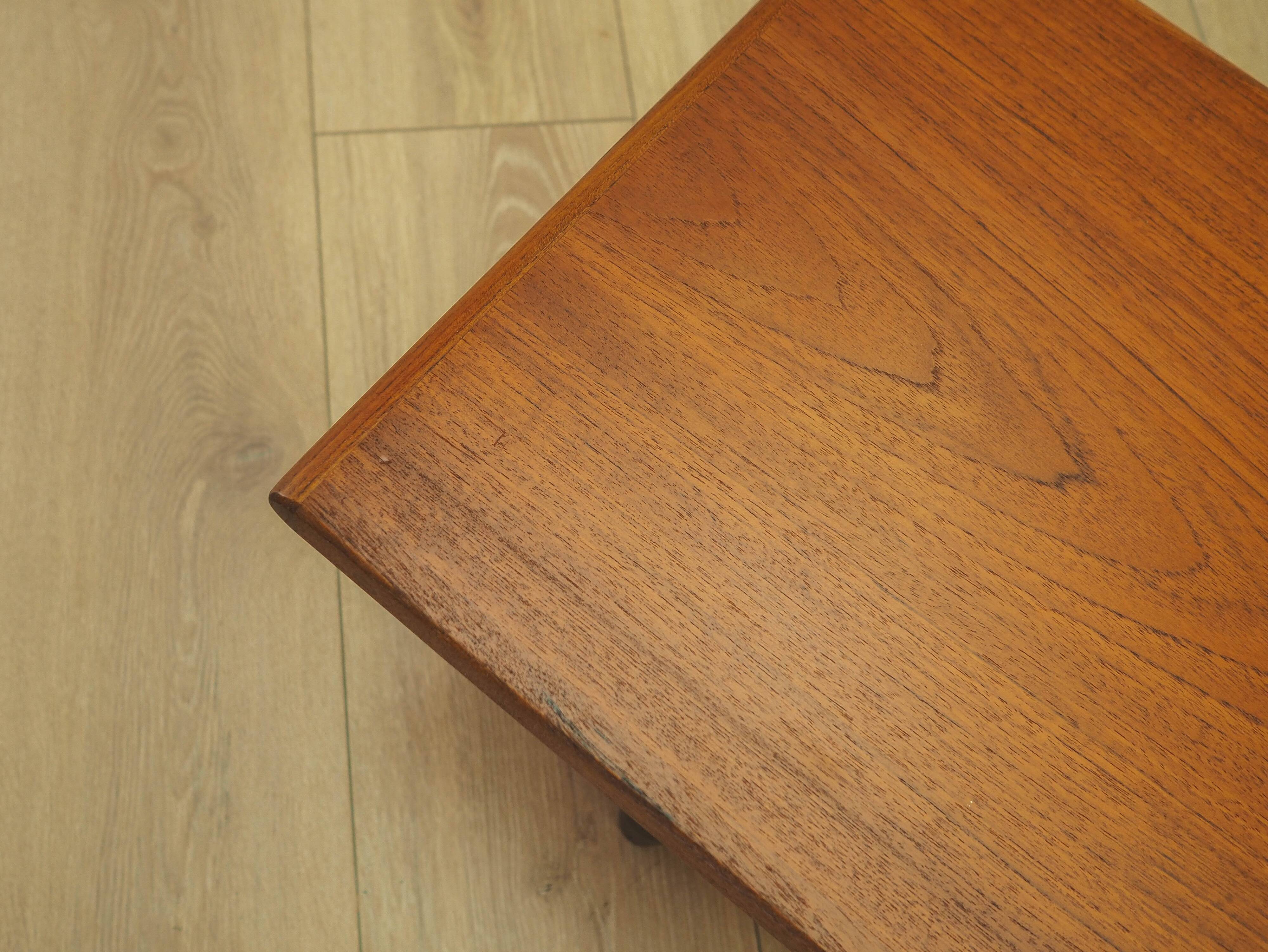 Teak sideboard, low Danish console, 1970s