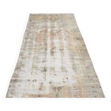 4x11 Long Wide Soft Beige Vintage Runner Rug, 116x334Cm FREE SHIPPING