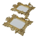 Appliques en laiton antique avec miroirs, Suède
