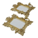 Appliques en laiton antique avec miroirs, Suède