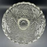 Large vase in transparent worked glass