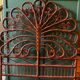 Peacock rattan headboard