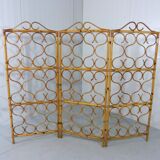 Ratan roomdivider folding screen Italy 1960’s