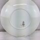 Round dish with white and gold handles made in France Digoin Sarreguemines