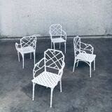 Calcutta Outdoor Armchair in Faux Bamboo by Hall Bradley for Brown Jordan, 1960s, Set of 4