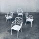 Calcutta Outdoor Armchair in Faux Bamboo by Hall Bradley for Brown Jordan, 1960s, Set of 4