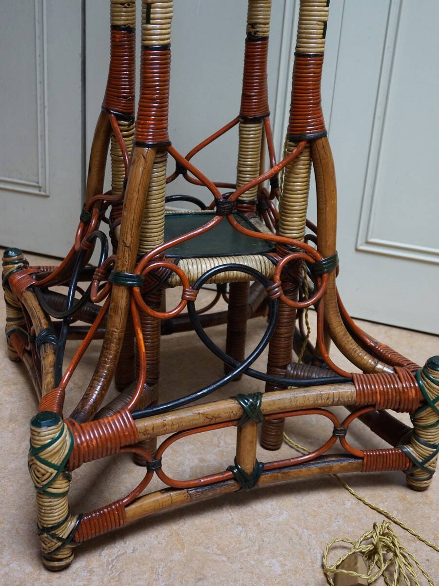 Rattan Wicker Floor lamp, around 1900