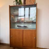 Vaisselier vitrine meuble de rangement vintage pieds compas