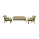 Scandinavian teak & velvet living room set, 1960s