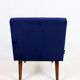 Dark blue velvet lounge chair, 1970s