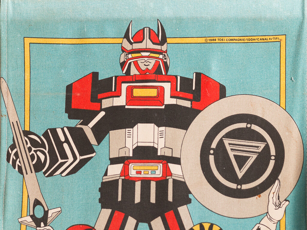 Chilean - Children's deckchair with Goldorak and Power Rangers motifs, 1988