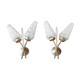 Pair of 1950 glass and brass
