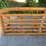 Rattan wall patère coat rack