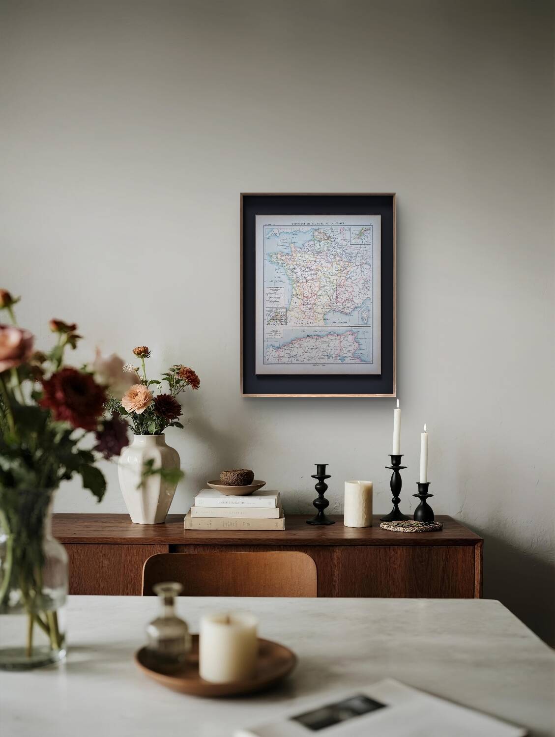 Military map of France, original printed in 1896.