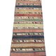 Tapis Kilim rayé, tapis tissé à plat en laine fait main, 250 x 120 cm