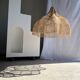 Rattan pendant lamp in the shape of a flower