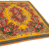 Handwoven Vintage Bessarabian Yellow Kilim 182 cm x 246 cm - 23410