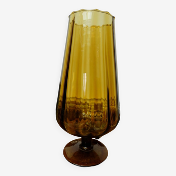 Italian amber glass vase