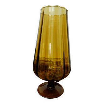 Italian amber glass vase