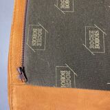 Roche-Bobois brown leather sofa