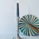Twisted silver candle holder