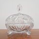 Bohemian cut glass jar 1960s