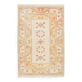 Tapis Kilim Vintage Oriental en Laine Fait Main,Beige,Pêche,Jaune 236x158Cm