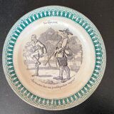Assiettes parlantes terre de fer