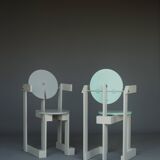 Rare pair of 'Plakhout' Side Chairs by Henk Lampe. 1979