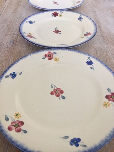 3 plates Mary Lou Digoin Sarreguemines