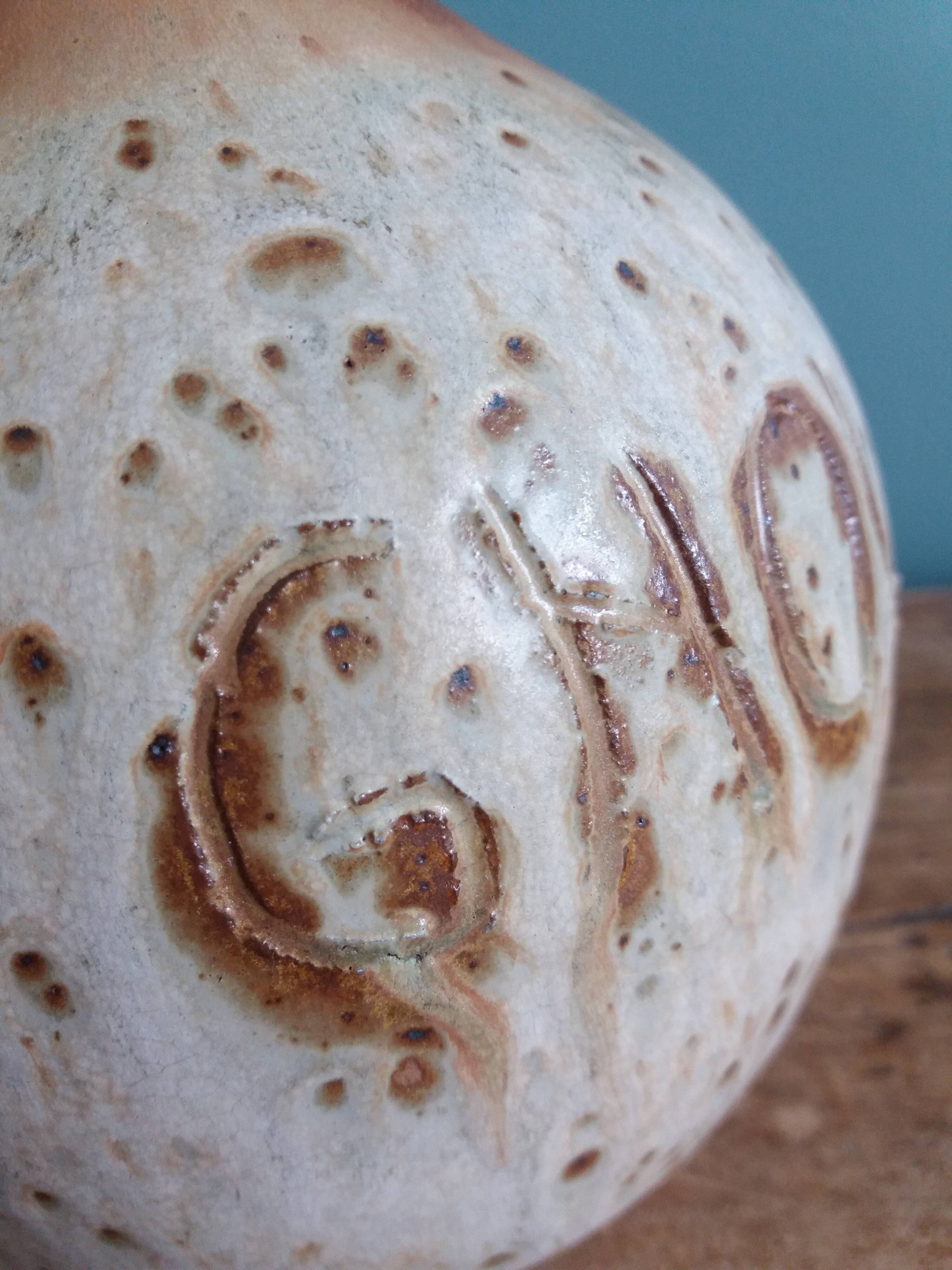 Alcohol carafe, Puisaye stoneware, Jean-Pierre Prud'homme