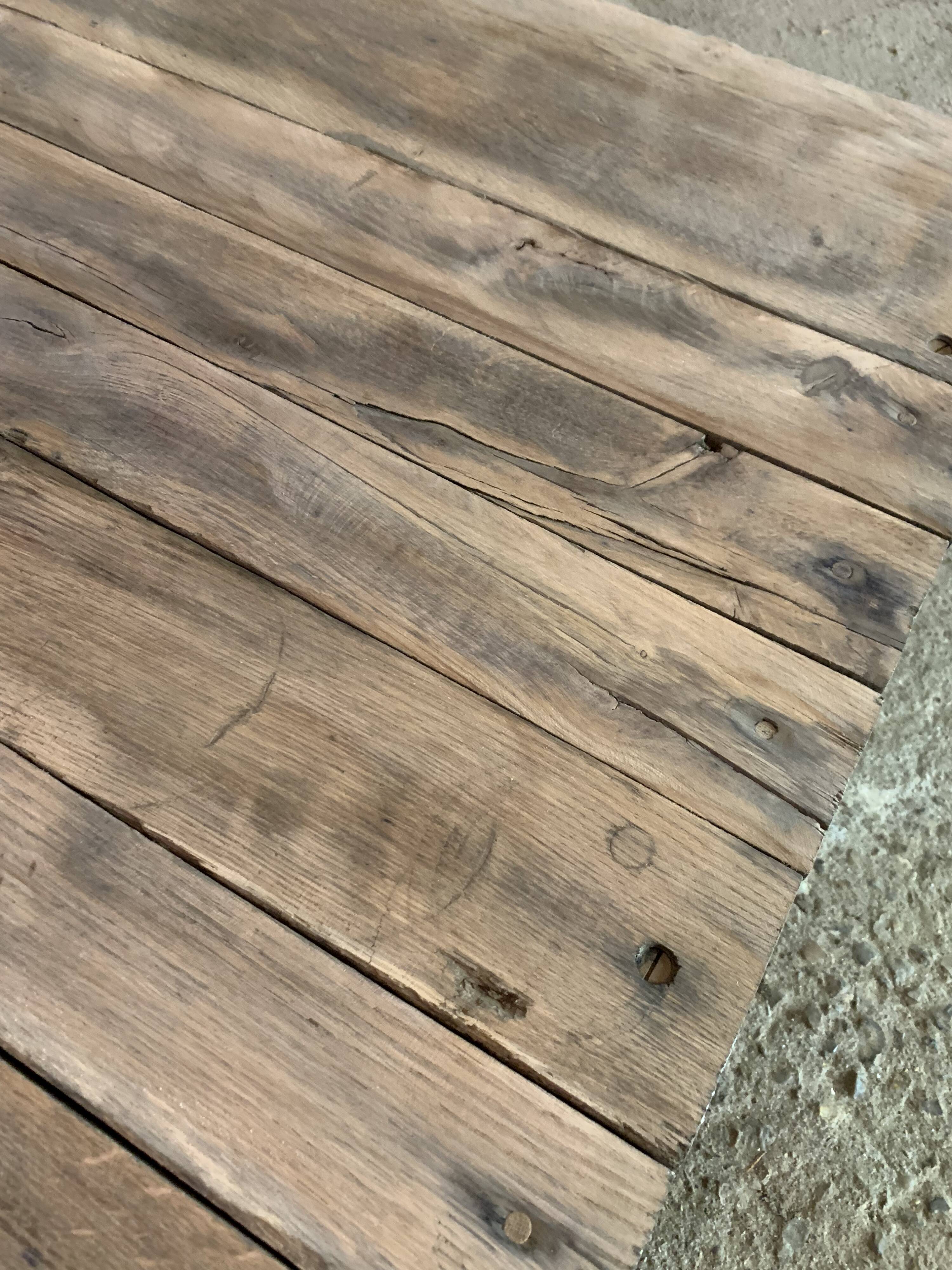 Industrial wooden coffee table