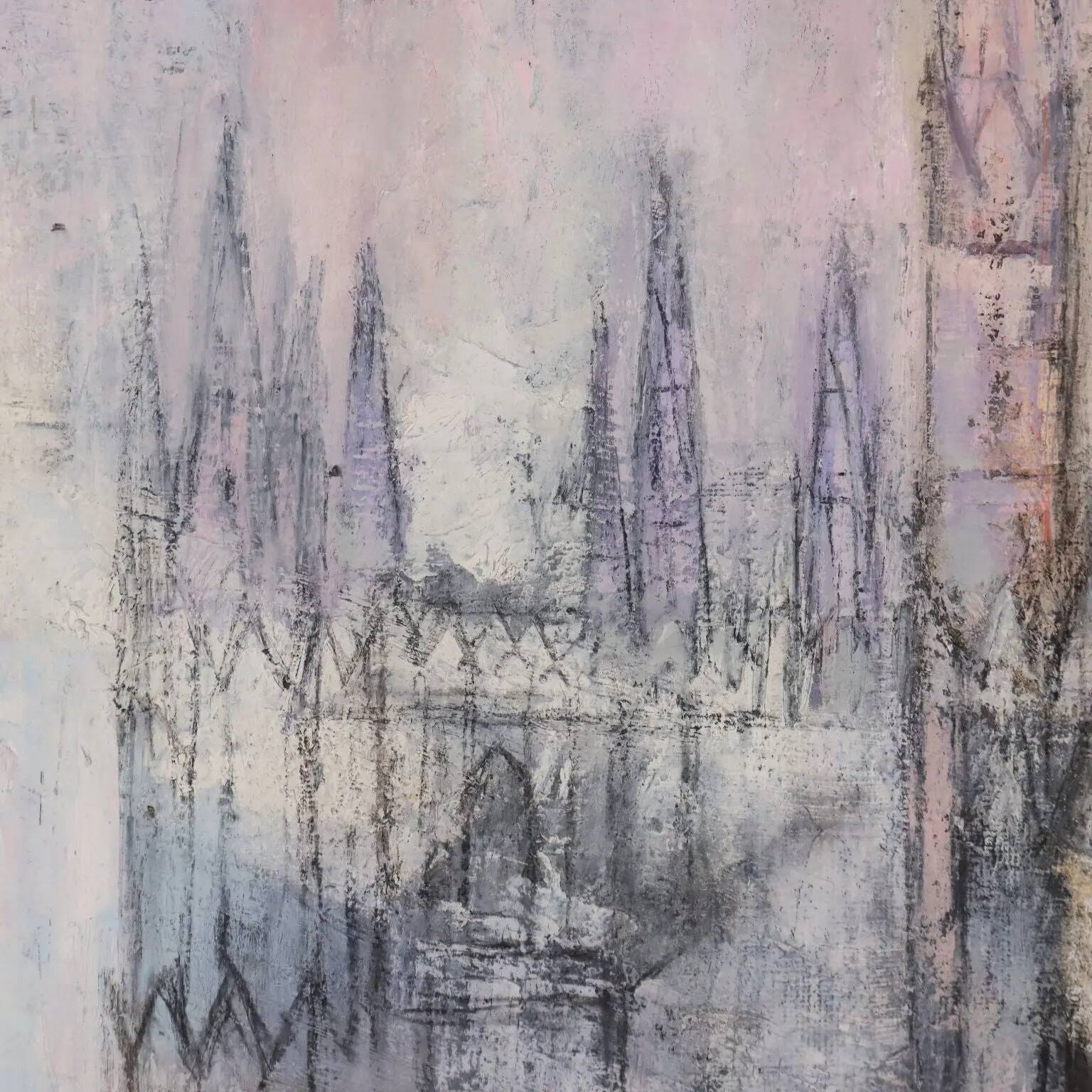 Contemporary painting signed Attilio Rossi, oil on canvas, 1980s.