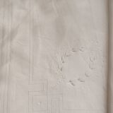 Former embroidered sheet monogram MP embroidery open day row sheets 320 x 200 cm