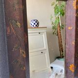 Large engraved art nouveau mirror