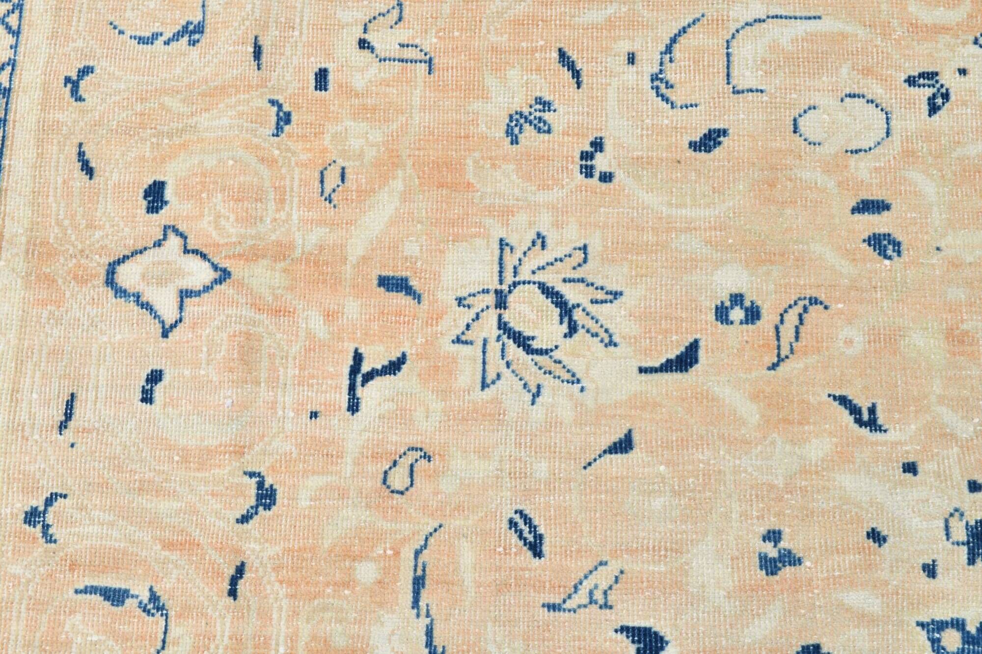 9x12 Salmon Pink Blue Classic Antique 56s Persian Rug, 289x376Cm