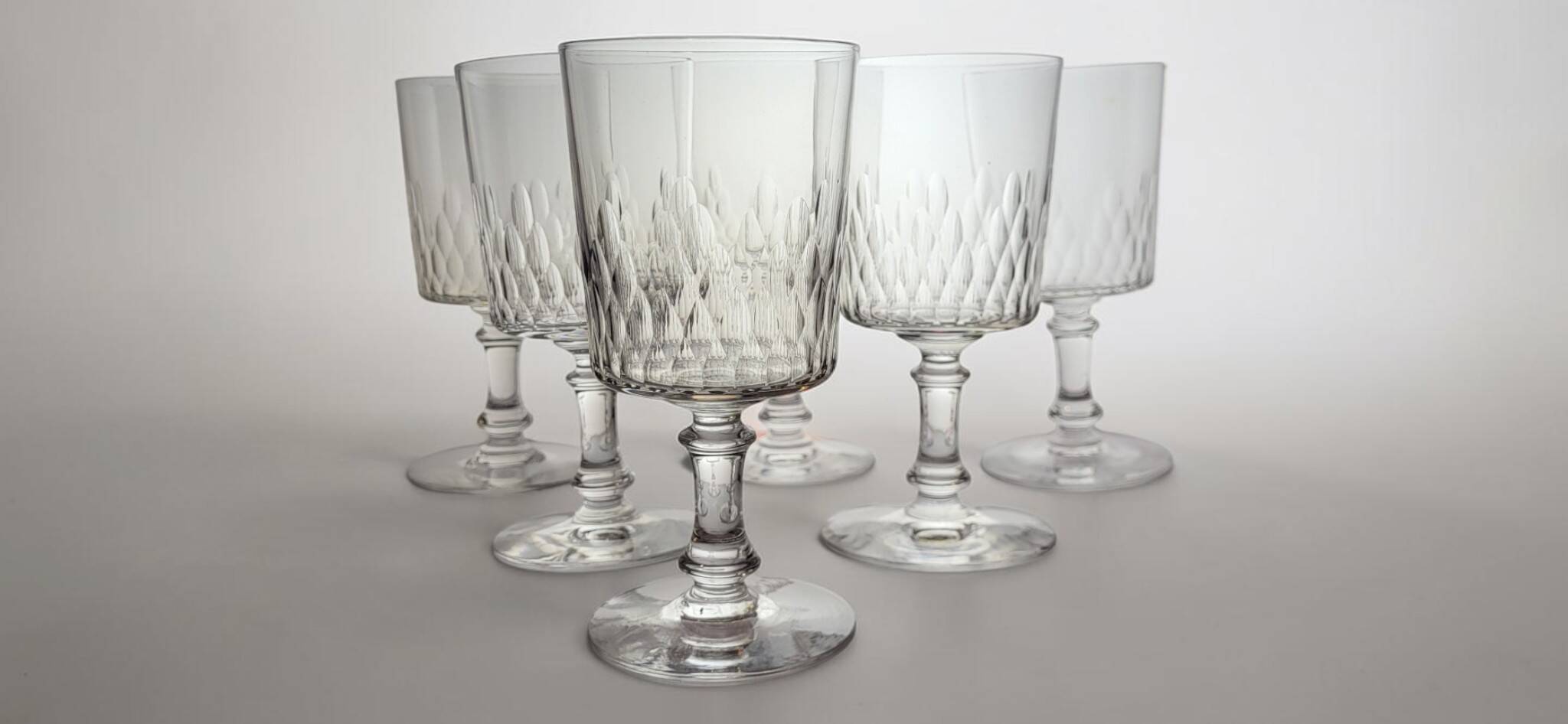 Baccarat — 6 water glasses Model Richelieu Champigny