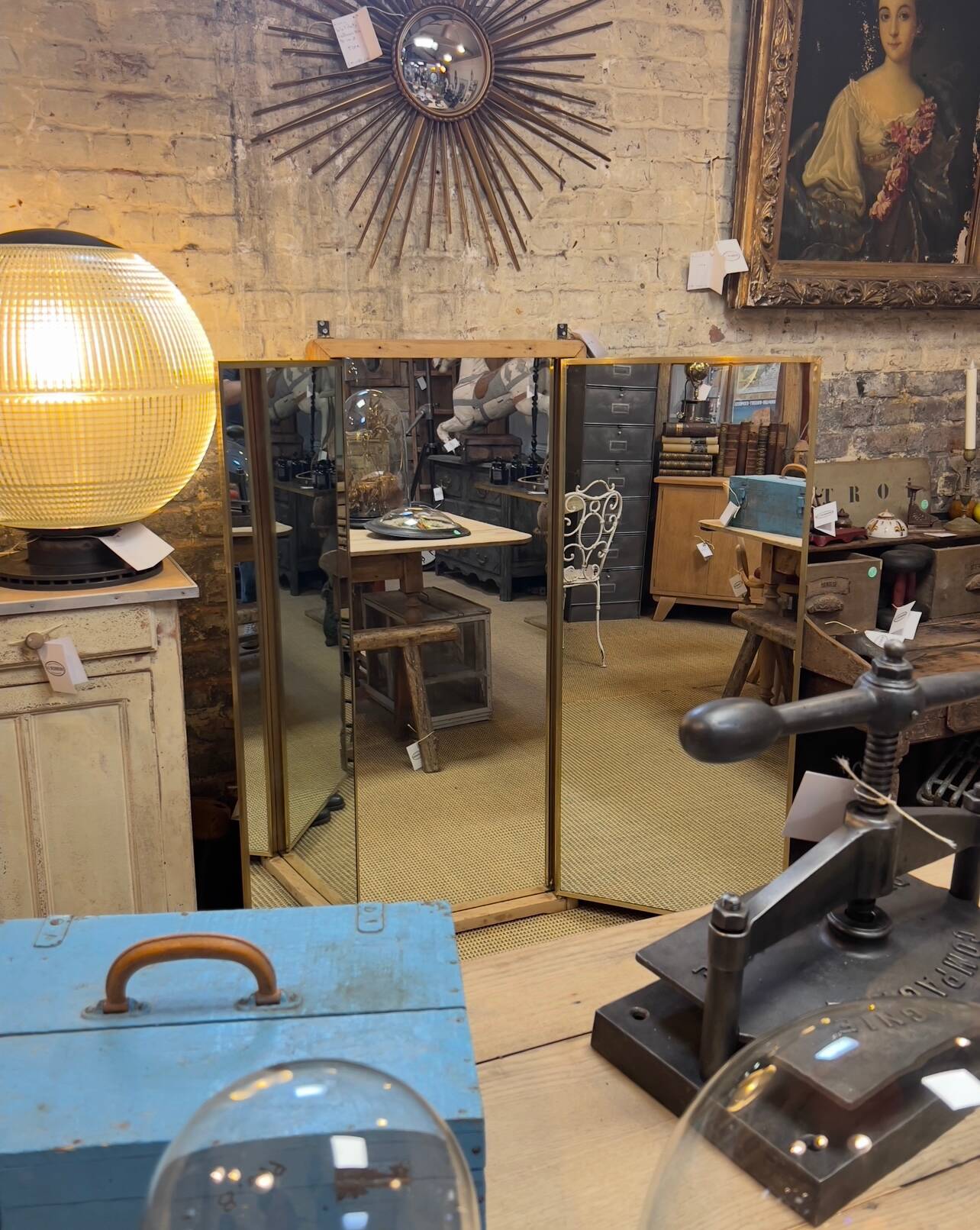 Triptych mirror Brot 19th century