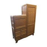 vintage solid oak secretary