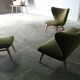 Sculptural sofa and 2 armchairs fifties sofa set