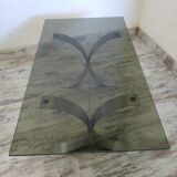 Table basse en verre années 70